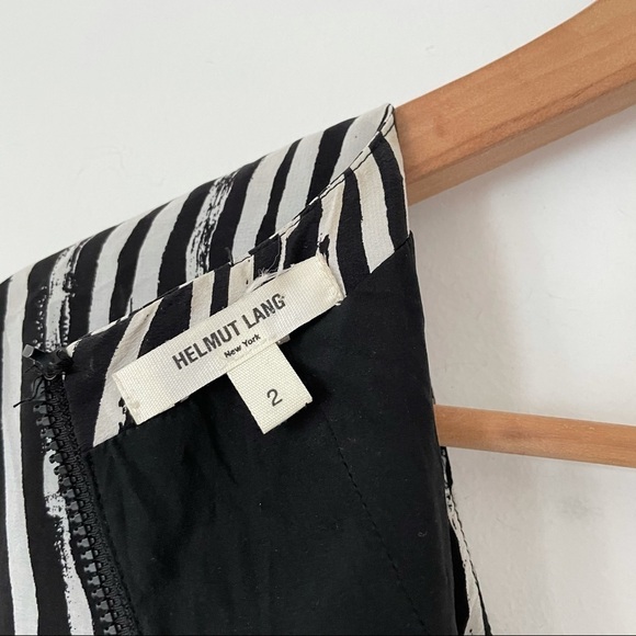 Helmut Lang Zebra Print 100% Silk Mini Dress sz 2 - Picture 7 of 8